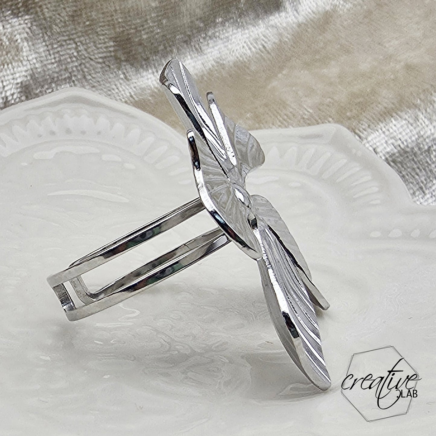 Anello in acciaio Gran Fiore