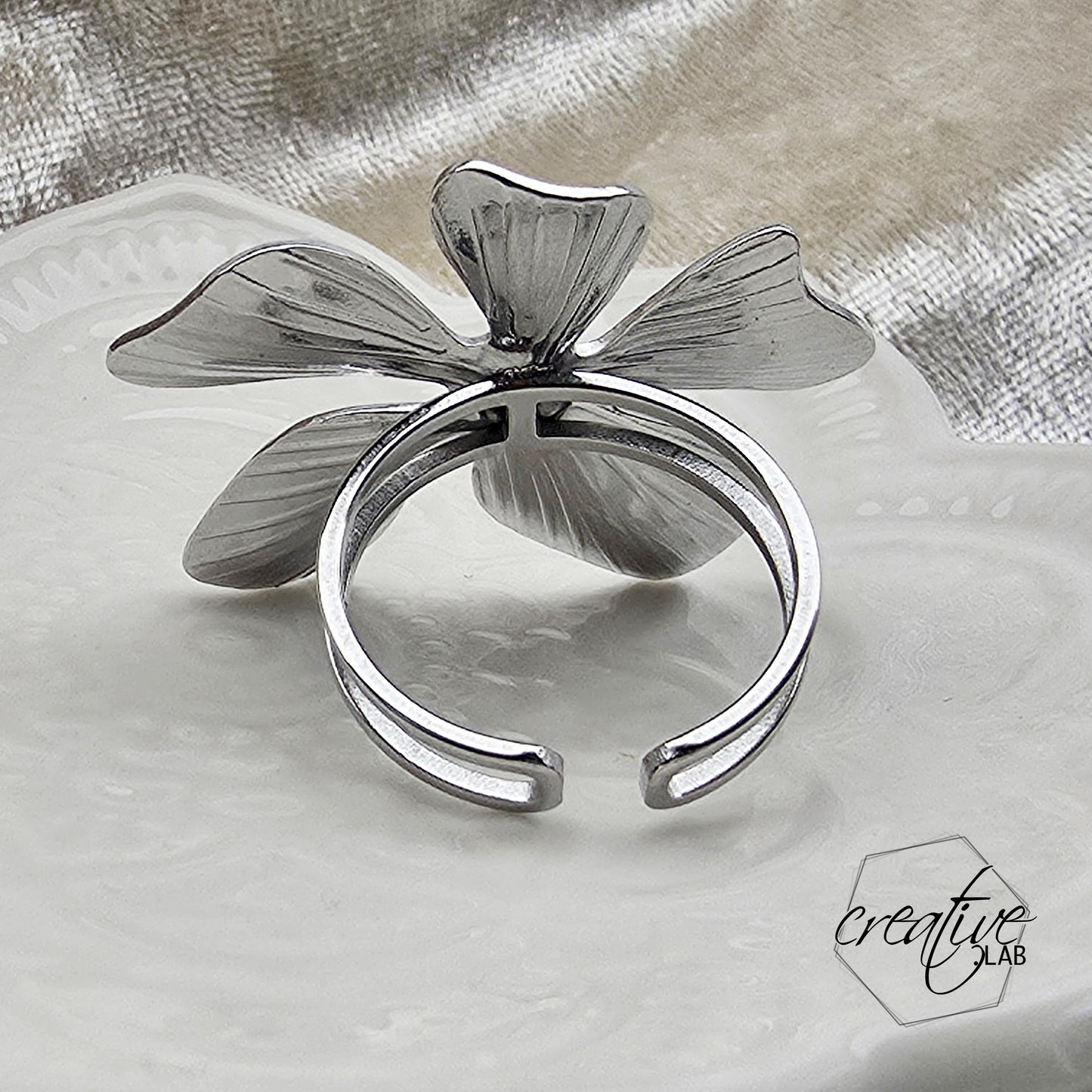 Anello in acciaio Gran Fiore