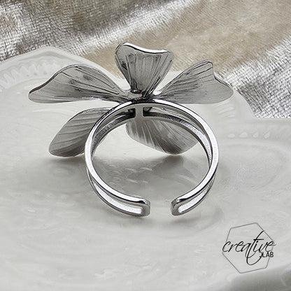 Anello in acciaio Gran Fiore