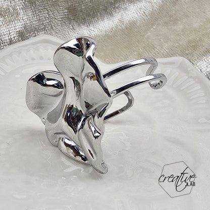 Anello in acciaio Cuore Stroppicciato