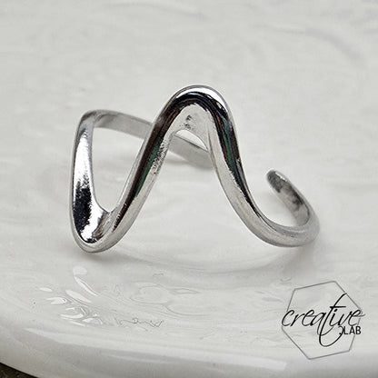Anello in acciaio Onda Mini
