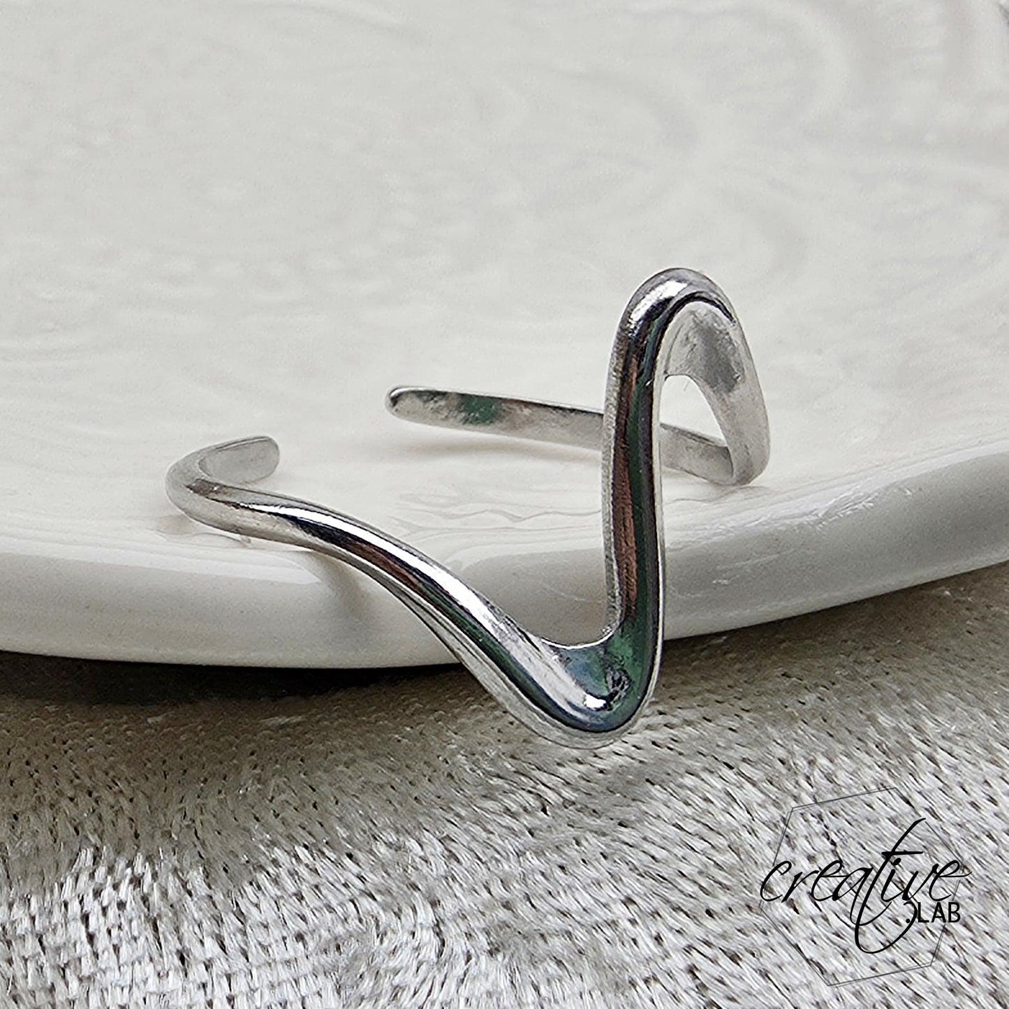 Anello in acciaio Onda Mini