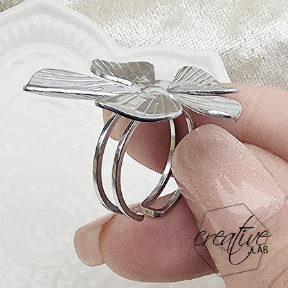 Anello in acciaio Gran Fiore