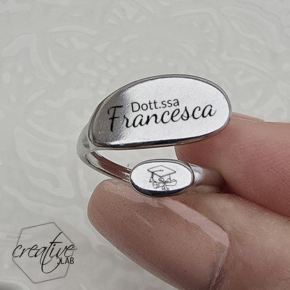 Anello in acciaio personalizzabile