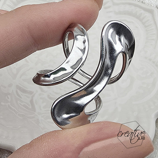 Anello in acciaio Eco di Onde