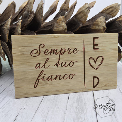 Card in bamboo personalizzabile
