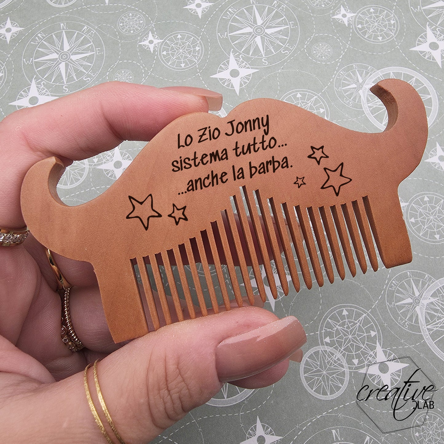 Pettine per barba personalizzabile