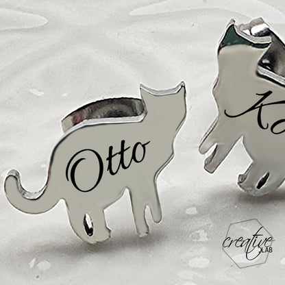 Orecchini a gatto, personalizzabili