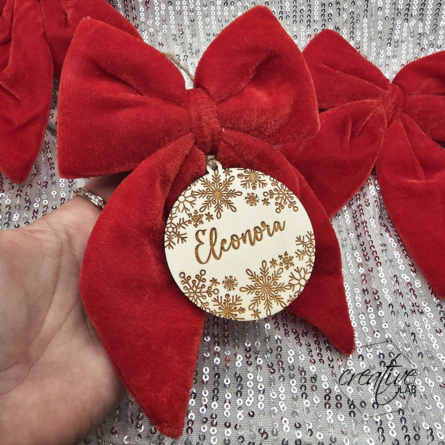 Fiocco peluche personalizzabile con pallina