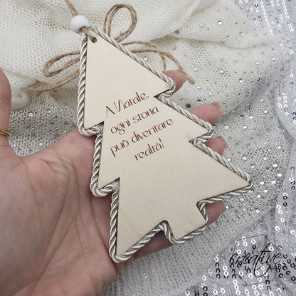 Pallina ad alberello, morbido peluche, personalizzabile con nome