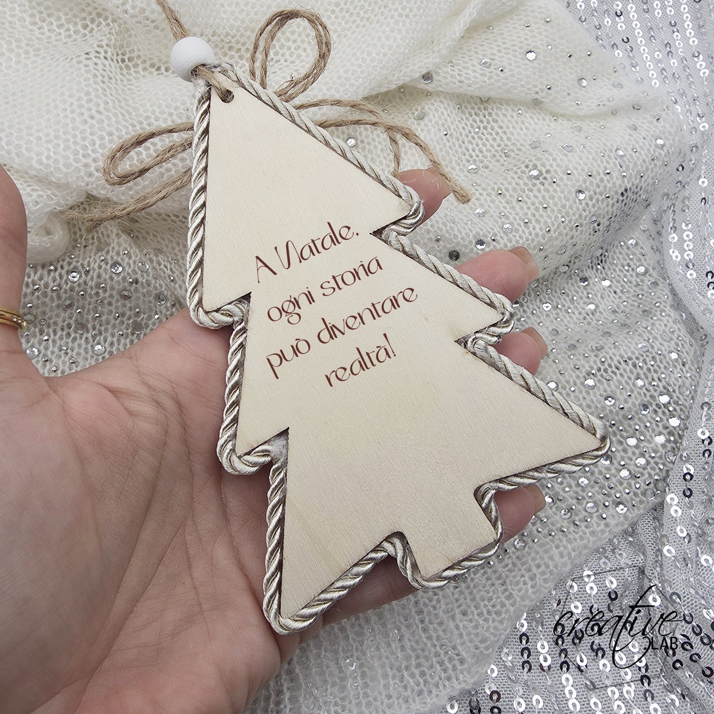 Pallina ad alberello, morbido peluche, personalizzabile