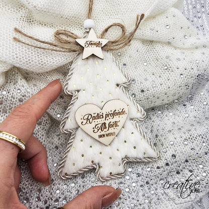 Pallina ad alberello, morbido peluche, personalizzabile