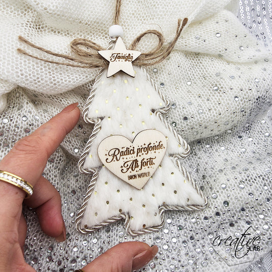 Pallina ad alberello, morbido peluche, personalizzabile