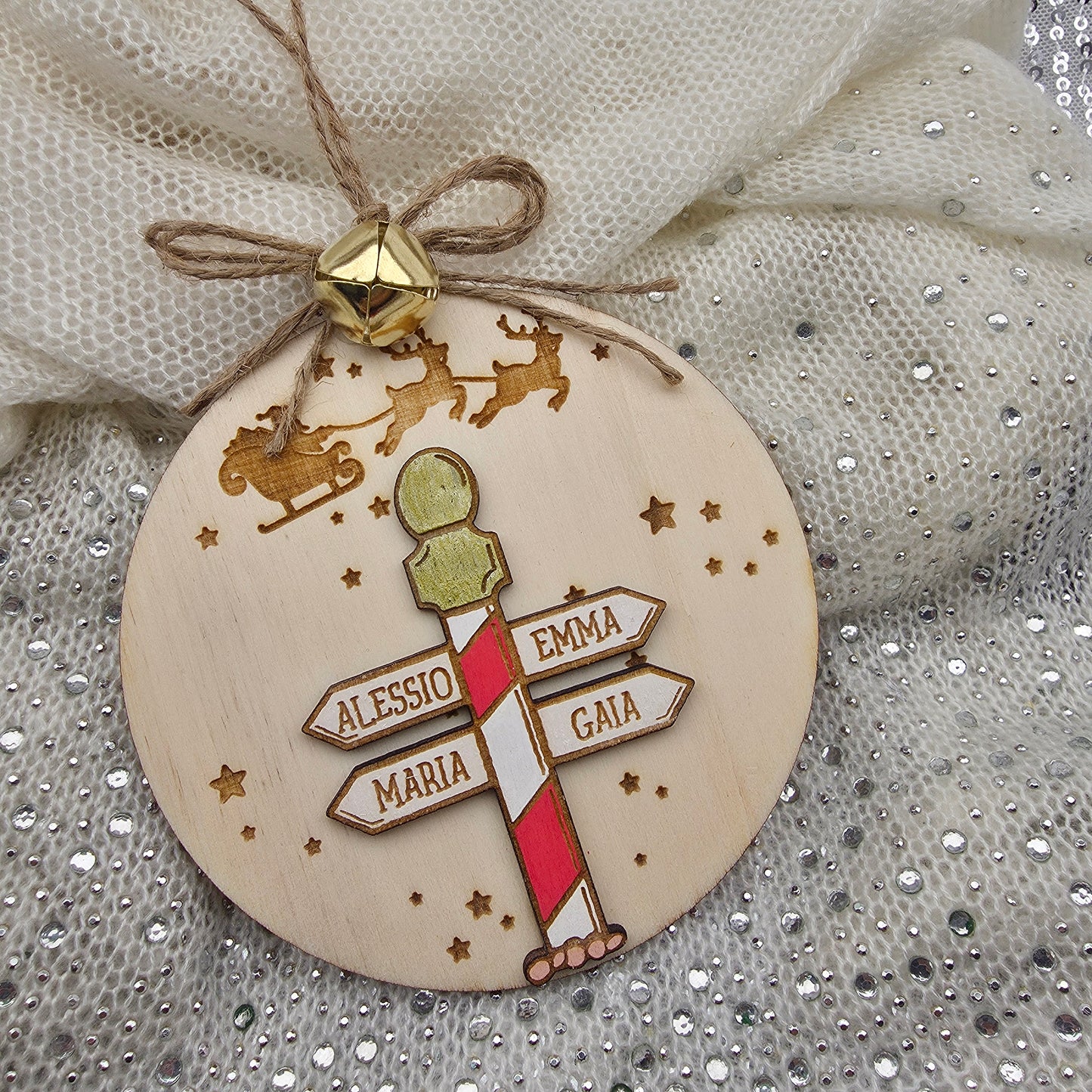 Pallina di Natale palo direzionale , personalizzabile