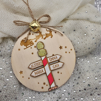 Pallina di Natale palo direzionale , personalizzabile