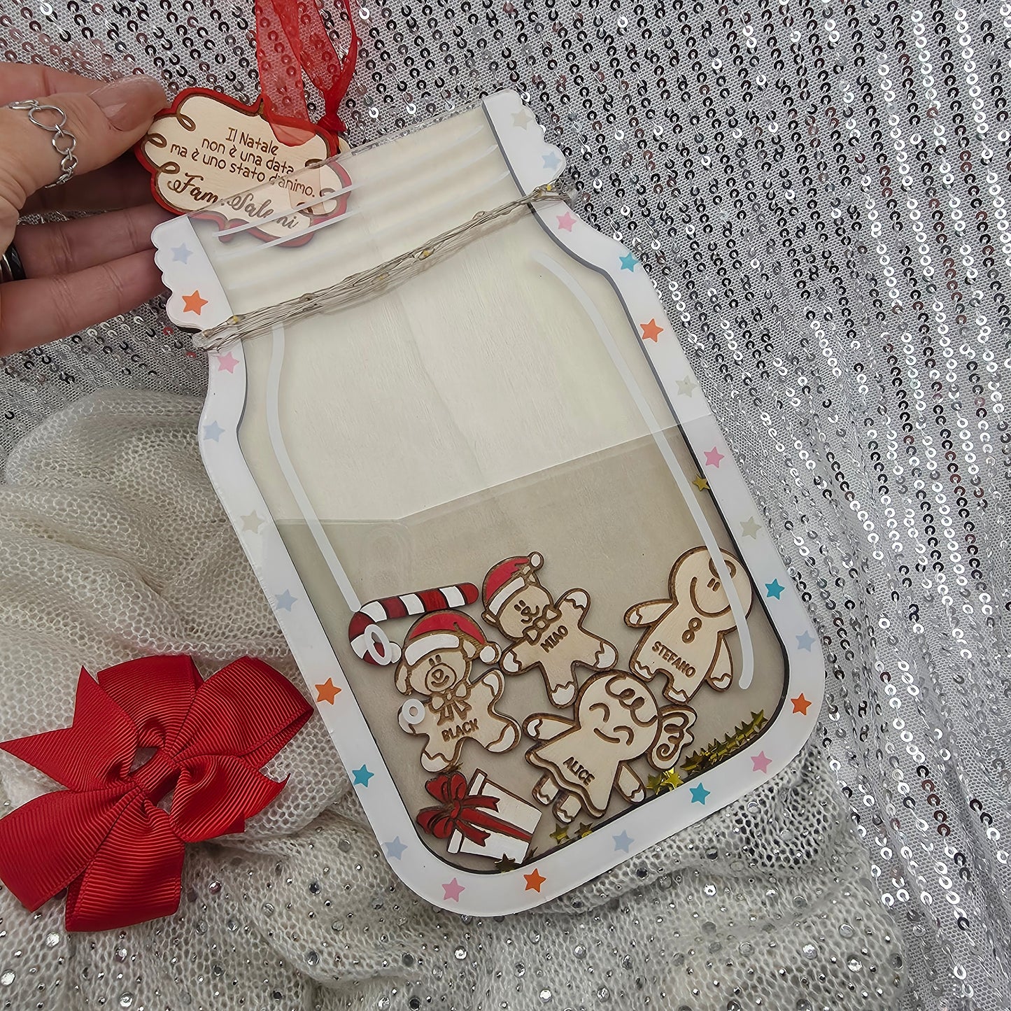 Barattolo Natalizio, personalizzabile