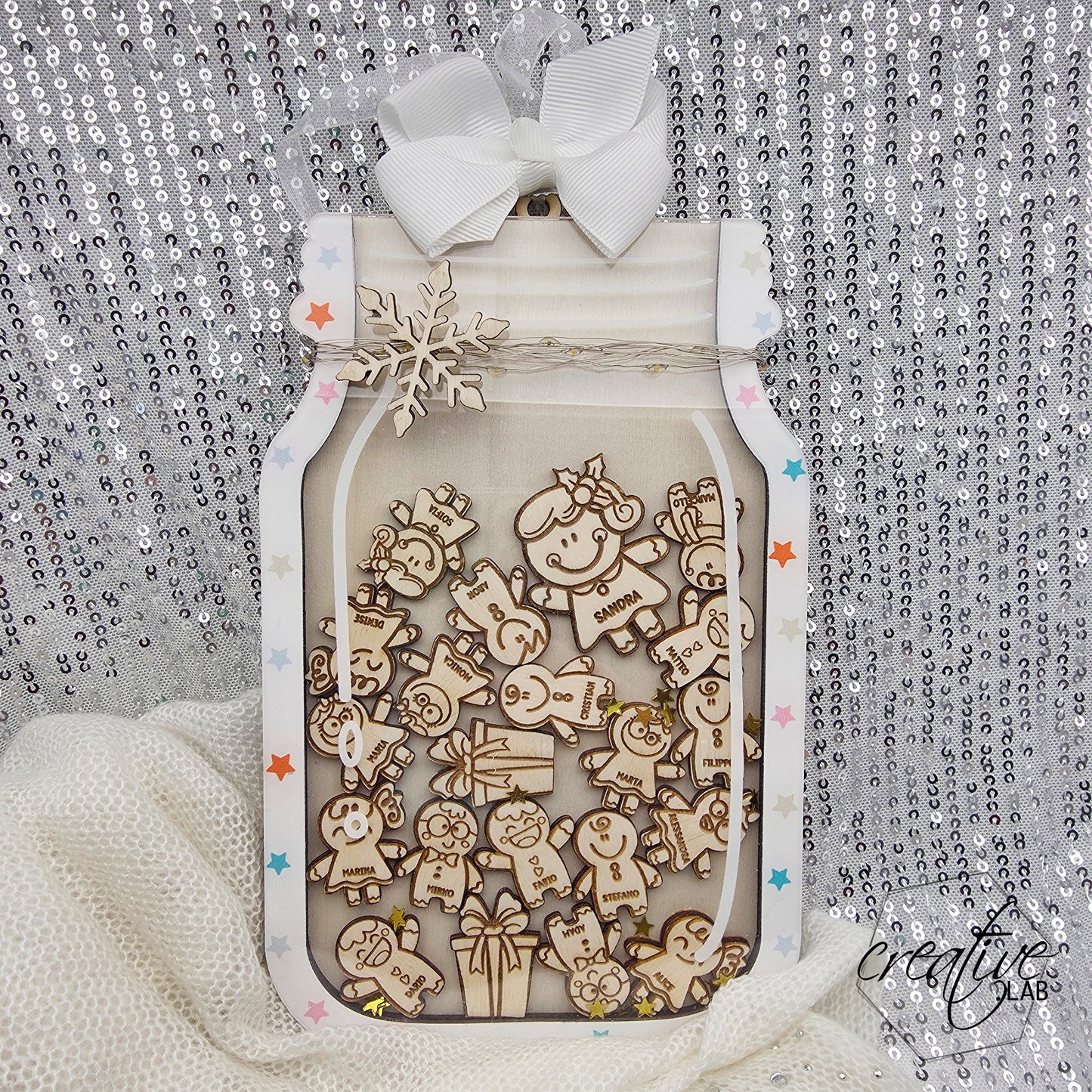 Barattolo Natalizio, personalizzabile per maestre e catechiste