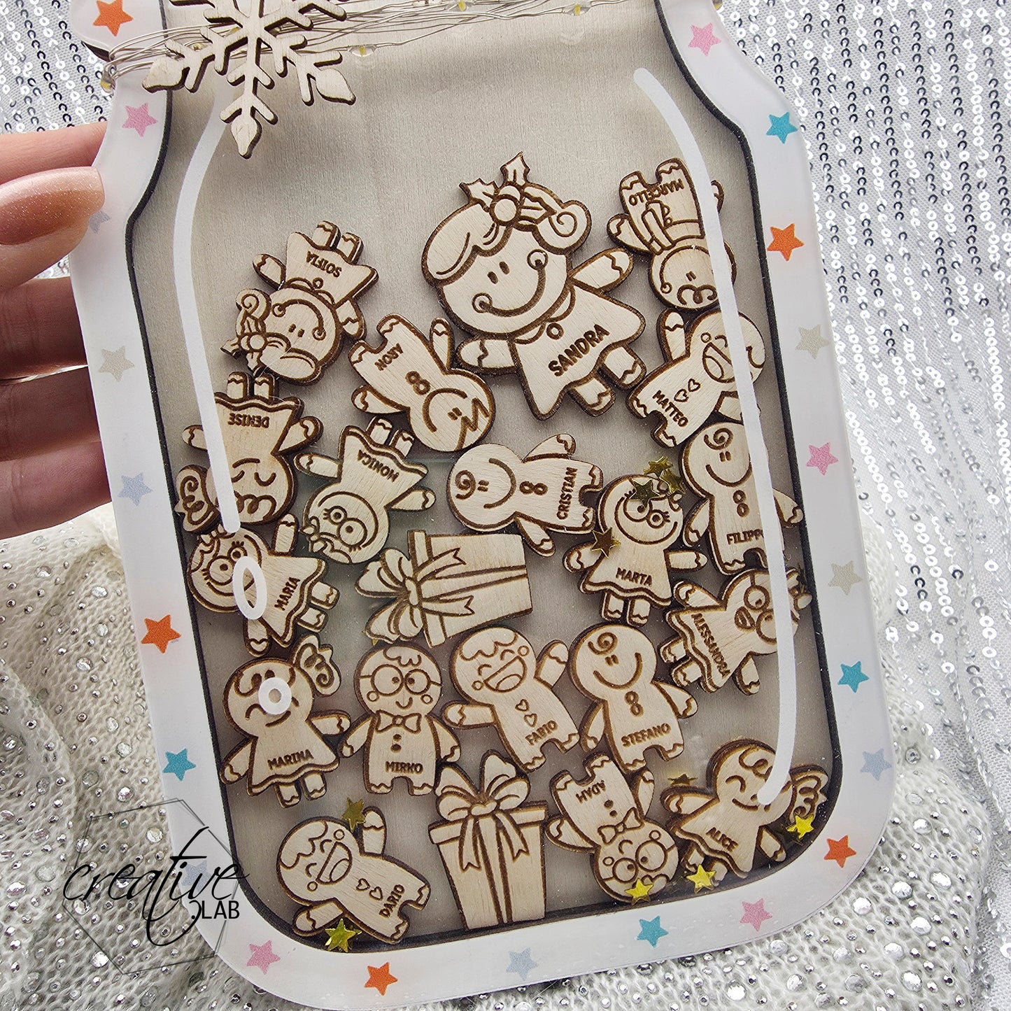 Barattolo Natalizio, personalizzabile per maestre e catechiste