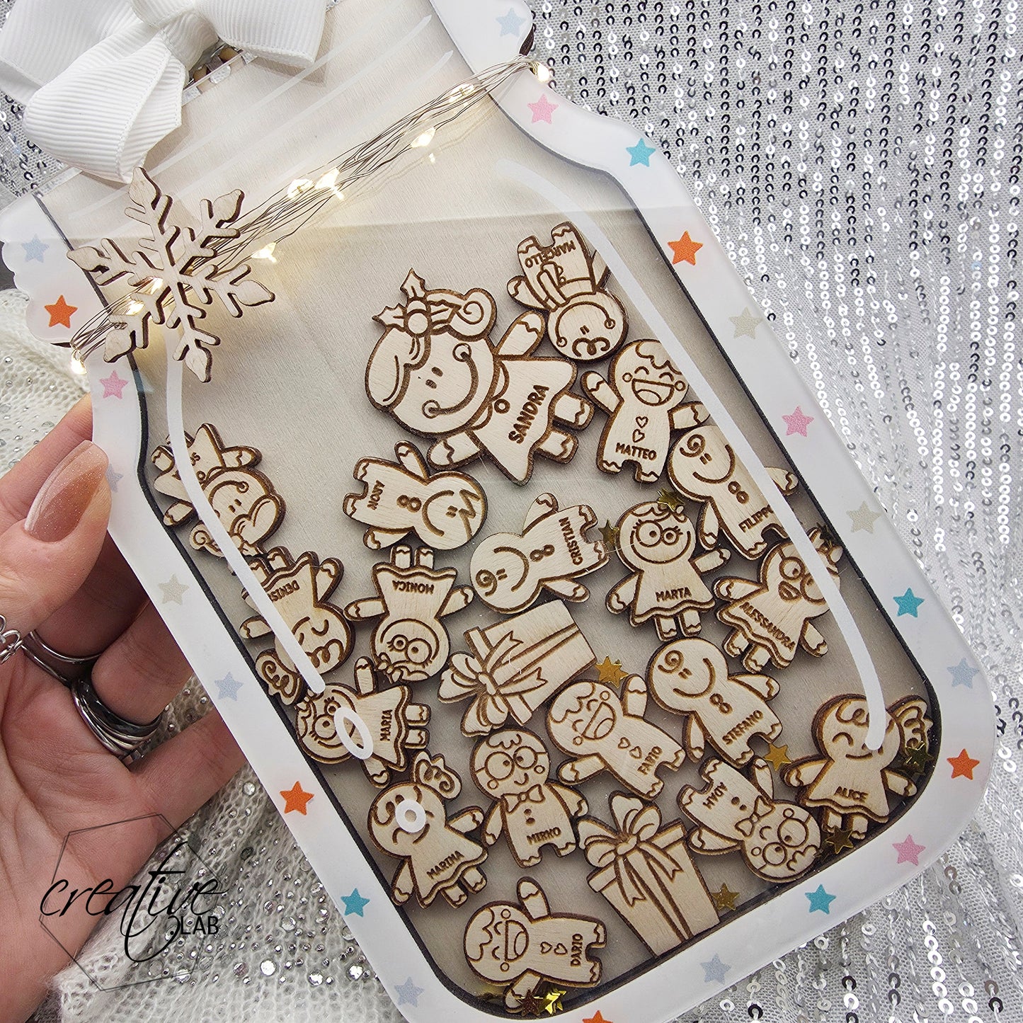 Barattolo Natalizio, personalizzabile per maestre e catechiste