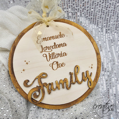 Decorazione Natalizia per la famiglia, personalizzabile