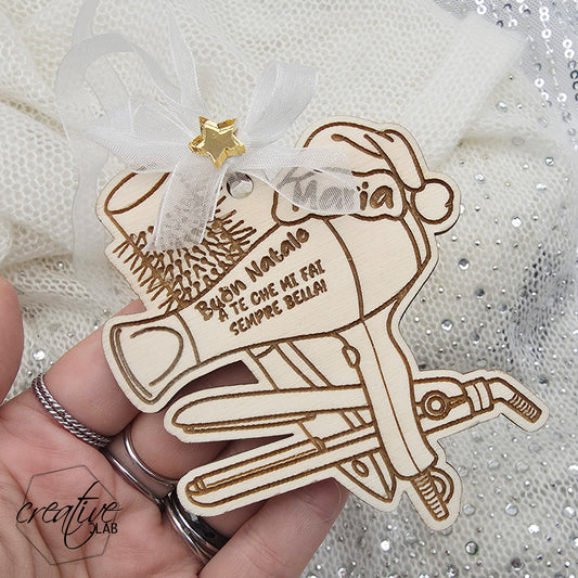 Decorazione Natalizia per la parrucchiera di fiducia, personalizzabile