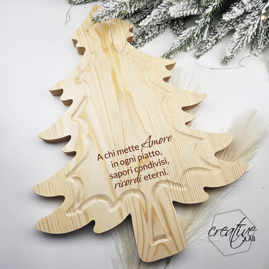 Tagliere in legno ad albero, personalizzabile