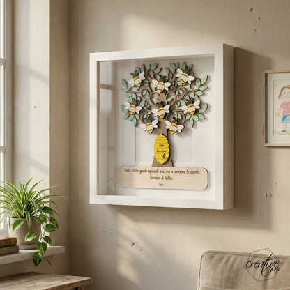 Albero della vita in cornice, personalizzabile - grafica api