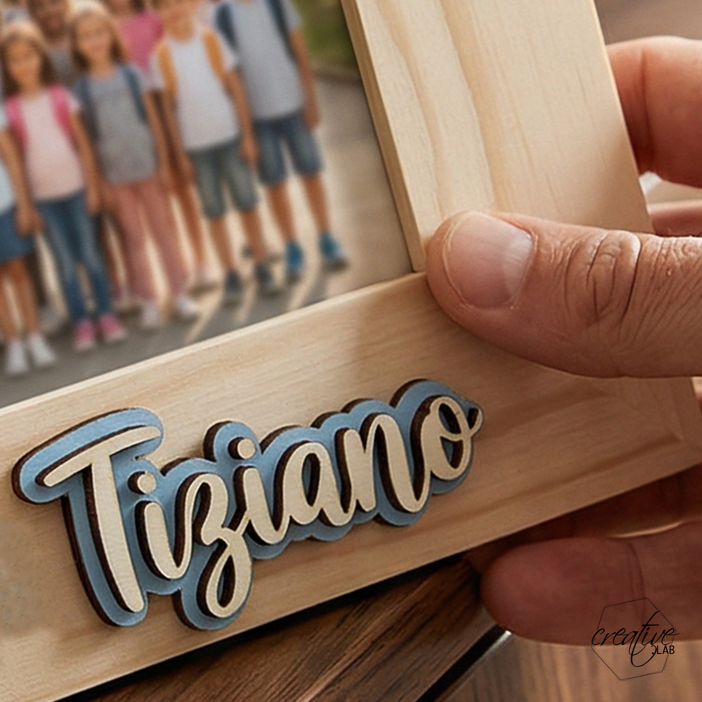 Cornice per insegnante con i nomi degli alunni sui libri, personalizzabile