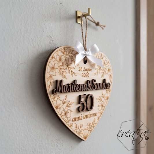 Cuore decorativo per anniversario - L'Amore da custodire