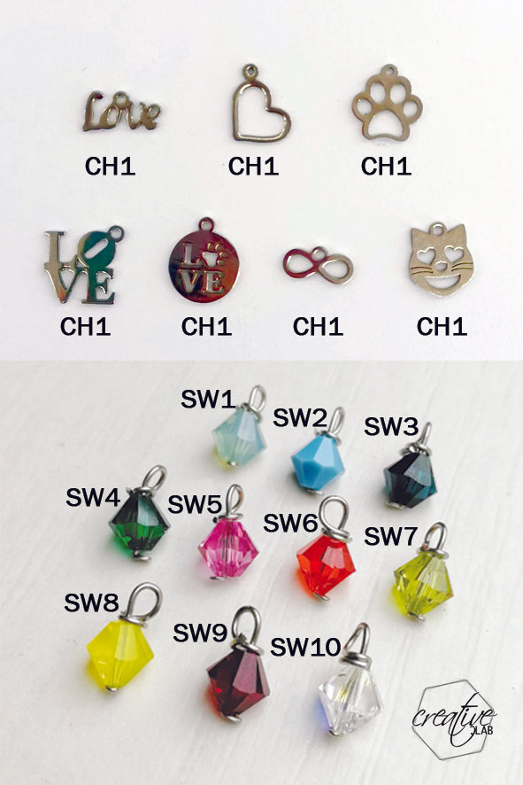 Ciondolo mini cuore urna personalizzabile con catenina in acciaio (UR+D2)