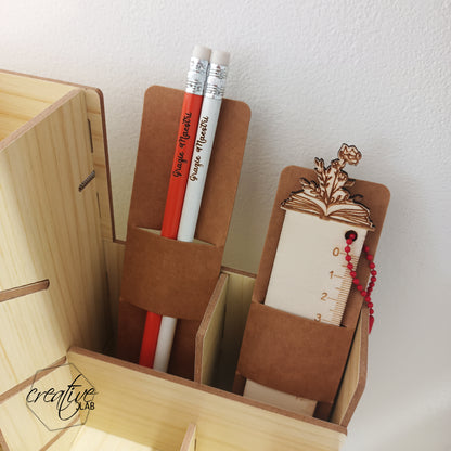 Cassettiera da scrivania, personalizzabile, per insegnanti