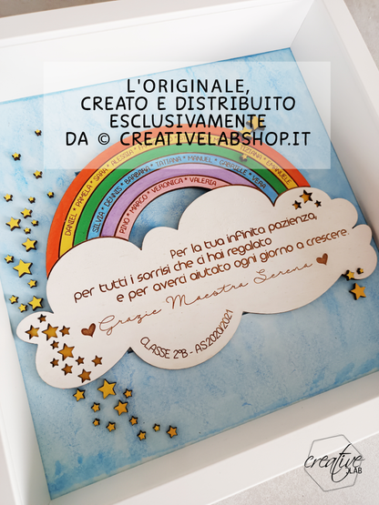 Arcobaleno in cornice per insegnanti