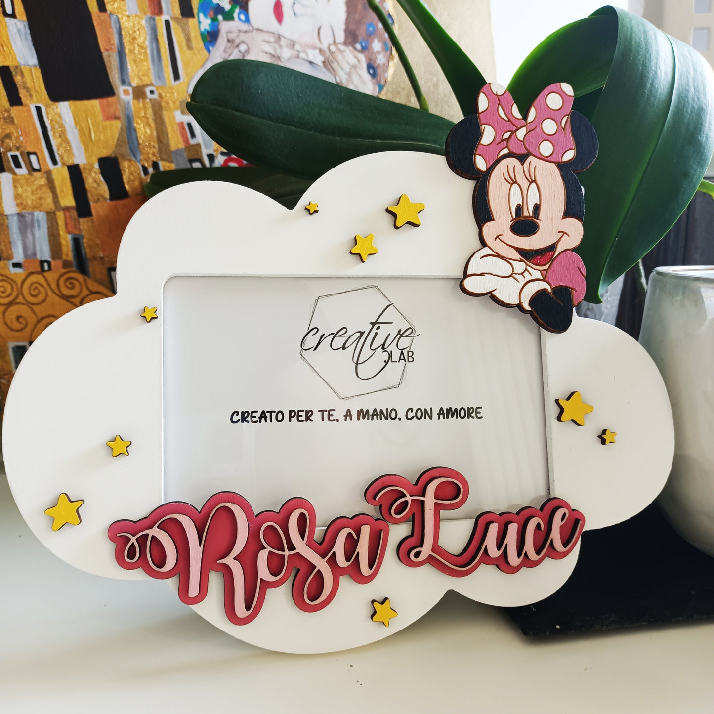 Cornice nuvola con Minnie, personalizzabile