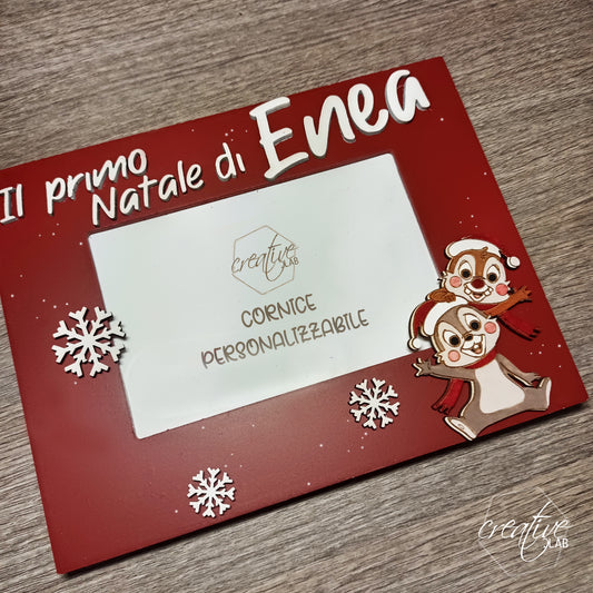 Cornice di Natale Cip e Ciop, personalizzabile