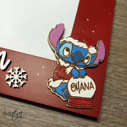 Cornice di Natale Stitch, personalizzabile
