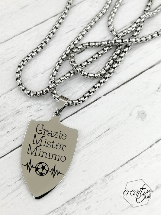 Ciondolo a scudetto, personalizzabile (A119)