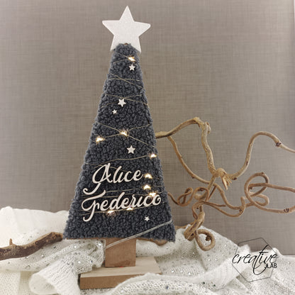 Albero effetto lana, grigio, personalizzabile