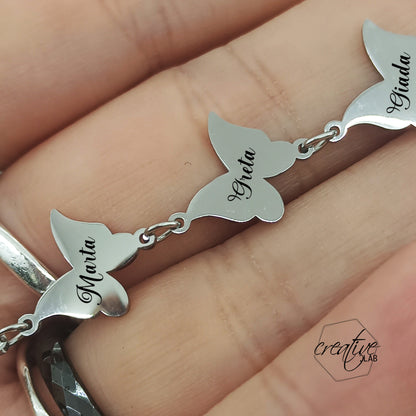 Bracciale con farfalle personalizzabili (G19)
