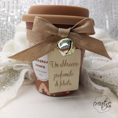 Candela  Mug Gingerbread cookie, personalizzabile