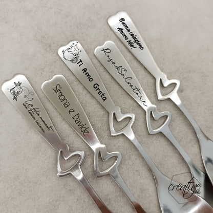 Cucchiaino con cuore, personalizzabile