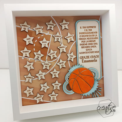 Cornice regalo per coach di basket, personalizzabile