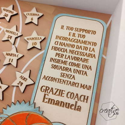 Cornice regalo per coach di basket, personalizzabile