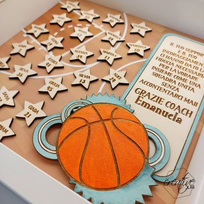 Cornice regalo per coach di basket, personalizzabile