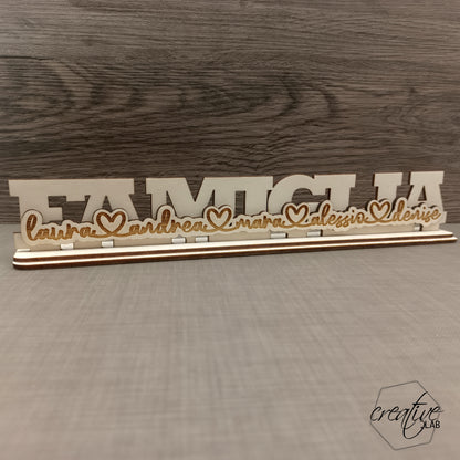 Decorazione da appoggio, personalizzabile, FAMIGLIA