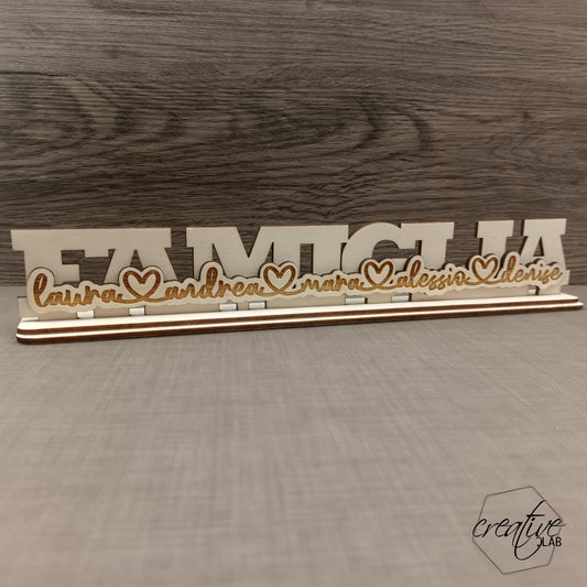 Decorazione da appoggio, personalizzabile, FAMIGLIA