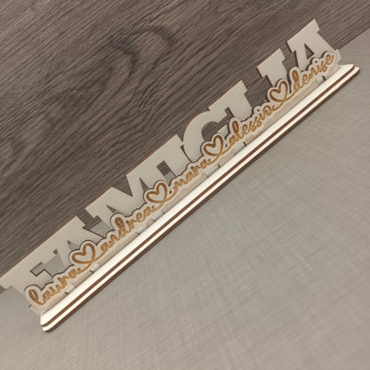 Decorazione da appoggio, personalizzabile, FAMIGLIA