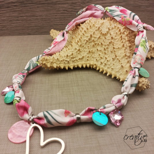 Collana/Bracciale/Cavigliera Good Vibe Vagabonda Madreperla - rosa e petrolio