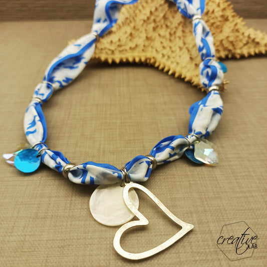 Collana/Bracciale/Cavigliera Good Vibe Vagabonda Madreperla - celeste
