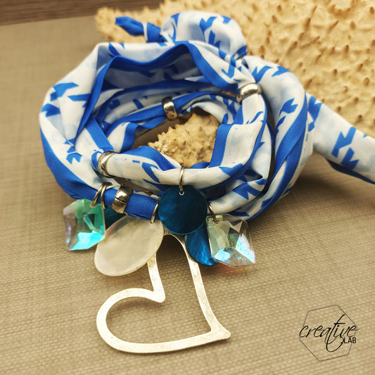 Collana/Bracciale/Cavigliera Good Vibe Vagabonda Madreperla - blu
