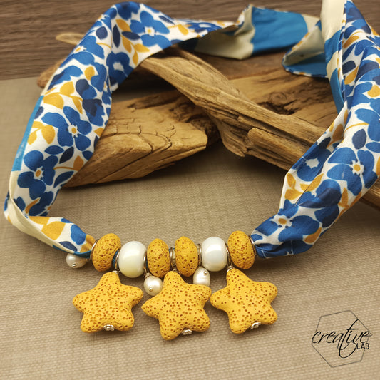 Collana/Bracciale/Cavigliera Good Vibe Vagabonda Lava gialla